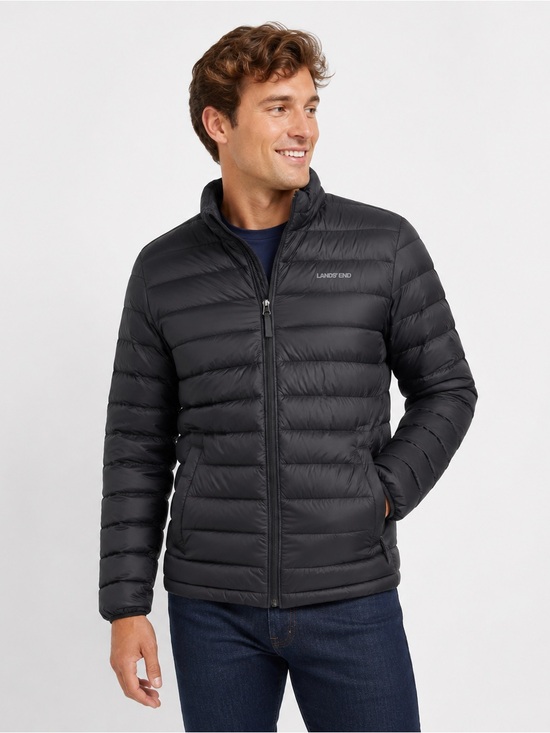Lands' End Other - Lands’ End Men’s Wanderweight Packable Down Jacket Black Small 34-36 Lightweight